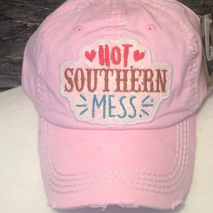 Distressed Hot Southern Mess ball cap